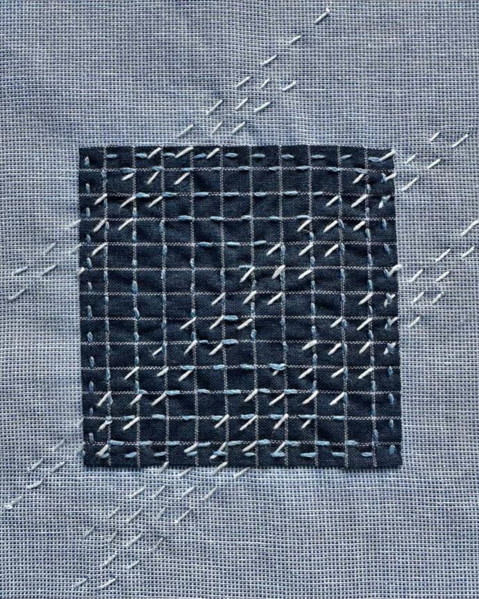 visible mending woven shirt patch with –