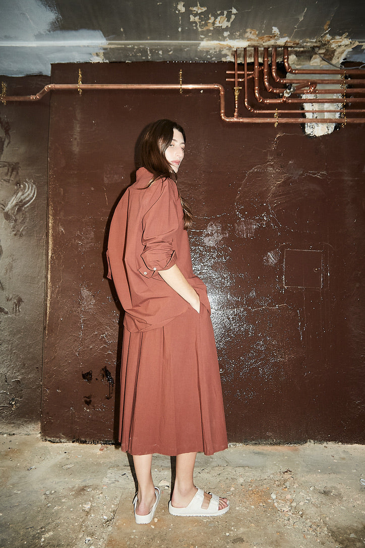 Japanese cotton skirt in Pinot.