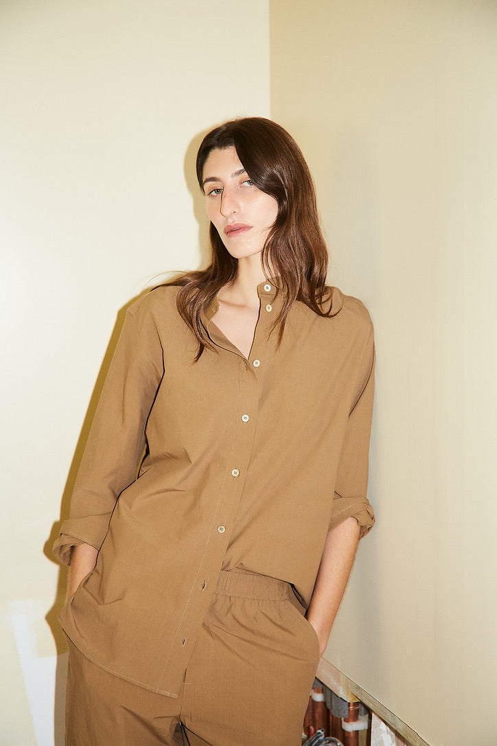 Japanese cotton Shirt in Khaki.