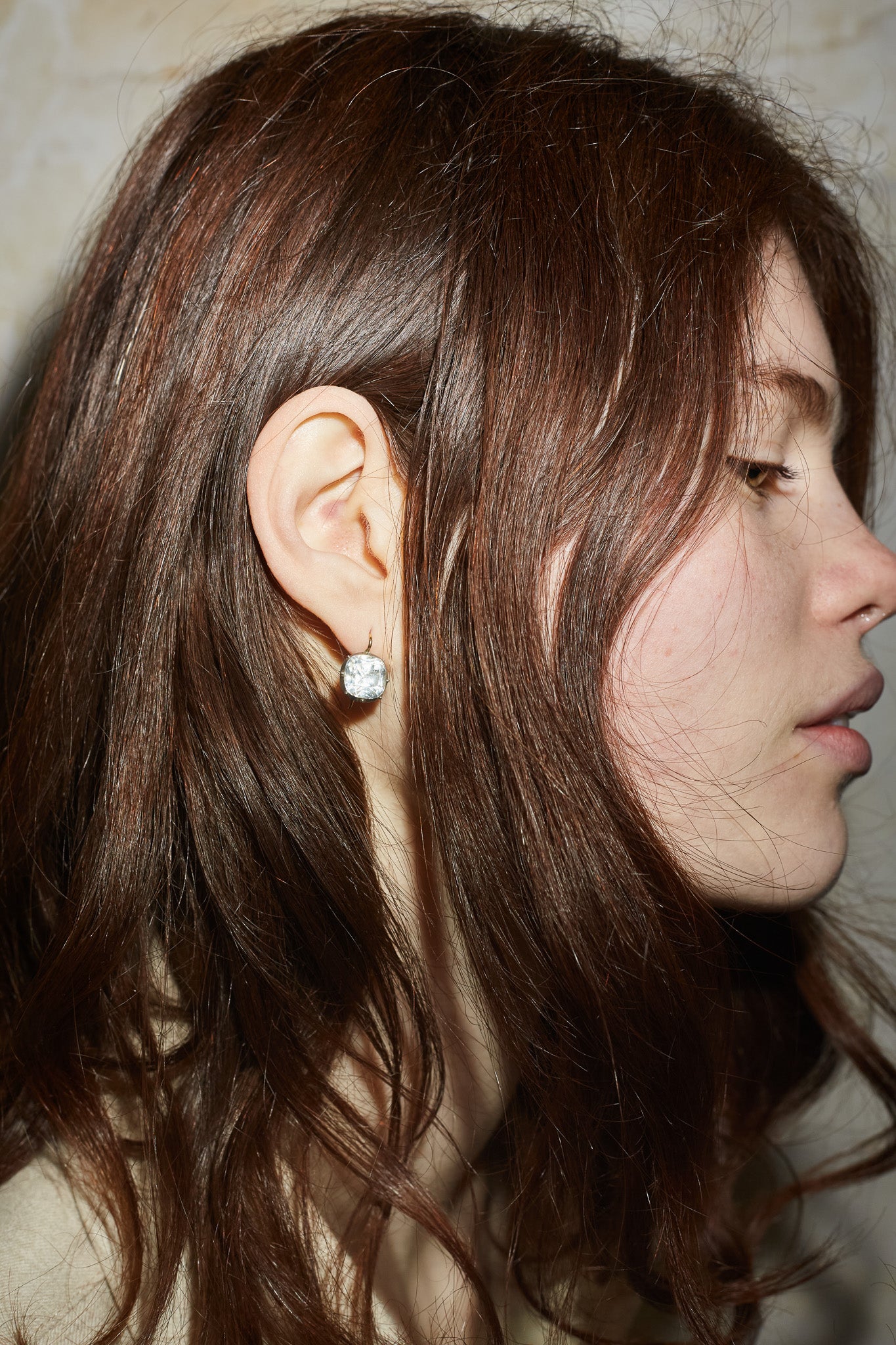 Crystal paste earrings.