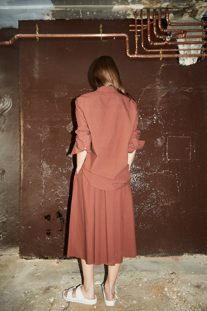 Japanese cotton Shirt in Pinot.