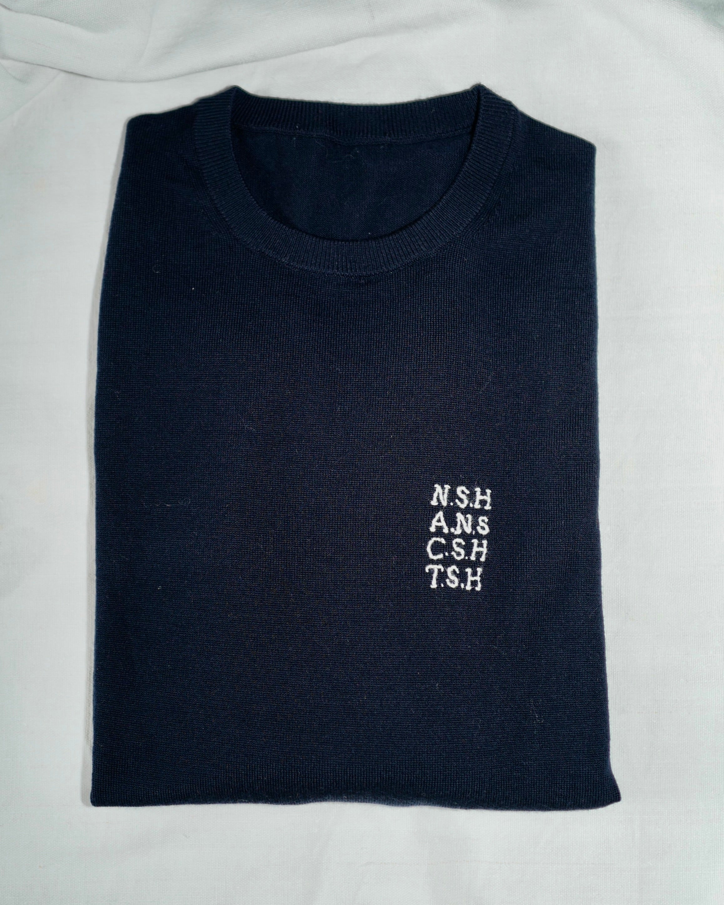 Team monograms, fine knit.